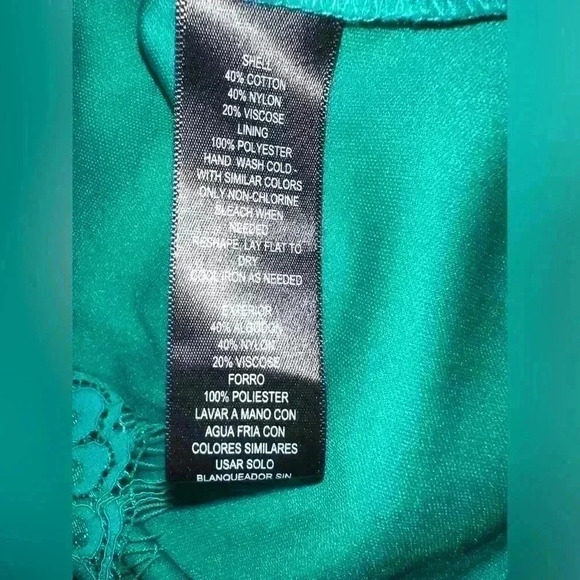 Jessica Howard Green Size 10 Lace Mini Party Dress 3/4 Sleeve NWT - Picture 4 of 6